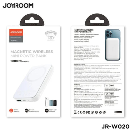 JOYROOM JR-W020 20W Mini Magnetic 10000mAh Wireless Powerbank – White